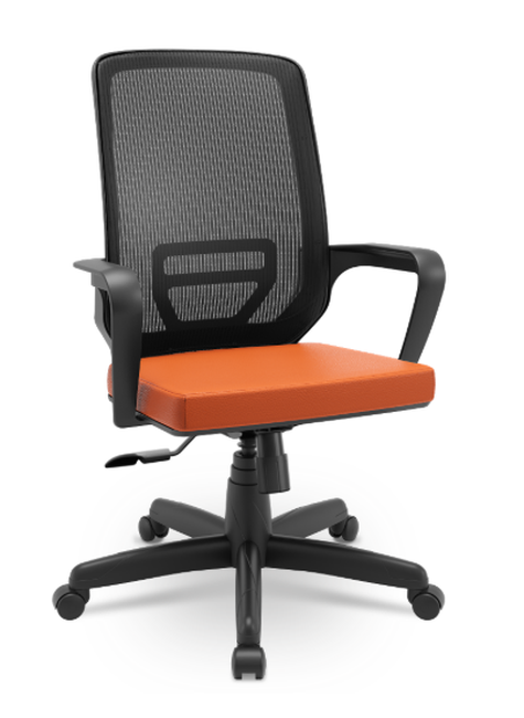 ദ്ദി ῀ᢦ῀ ） Cadeira Giratória Adrix Presidente - Laranja - Open Office